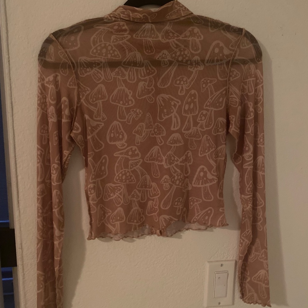 Motel Rocks Tan Sheer Top - Picture 5 of 5